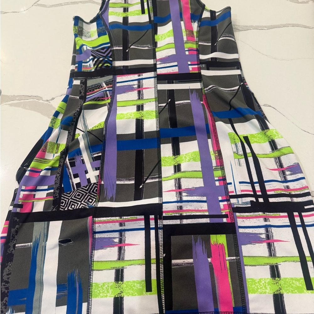 Multicolor Geometric Print Dress - Picture 2 of 3